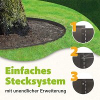 GartenAZ Bordure de pelouse métallique anthracite