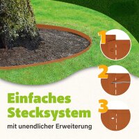 GartenAZ Metall Rasenkante Corten 103x209cm...
