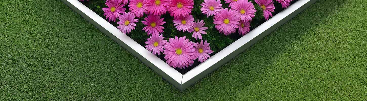 Verzinkte Beeteinfassung für dauerhafte Gartengestaltung